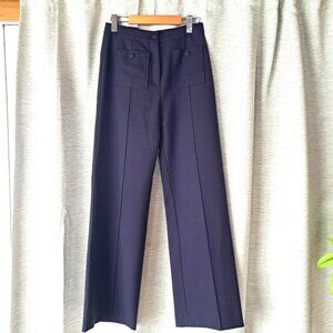 Sezane Blue Straight Leg Pants & Jumpsuits